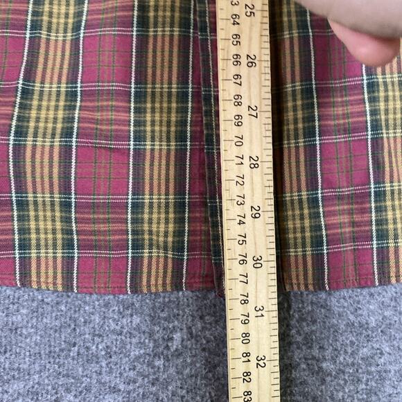 Ralph‎ Lauren Flannel Shirt Mens Large Red Green Plaid Christmas Classic Fit - Picture 5 of 8